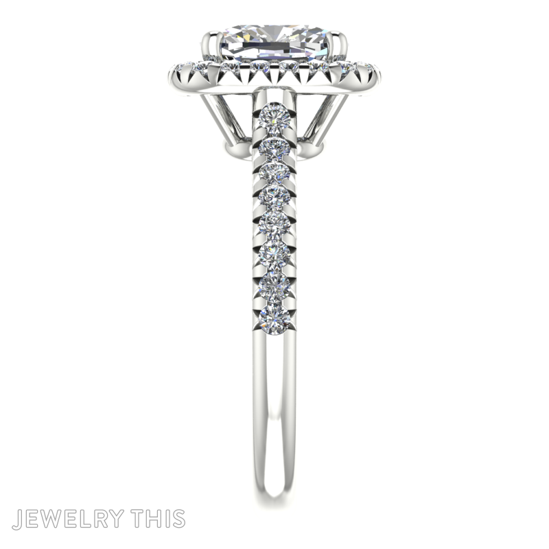 Contemporary Cushion Cut Engagement Ring » Custom Jewelry by Jewelrythis