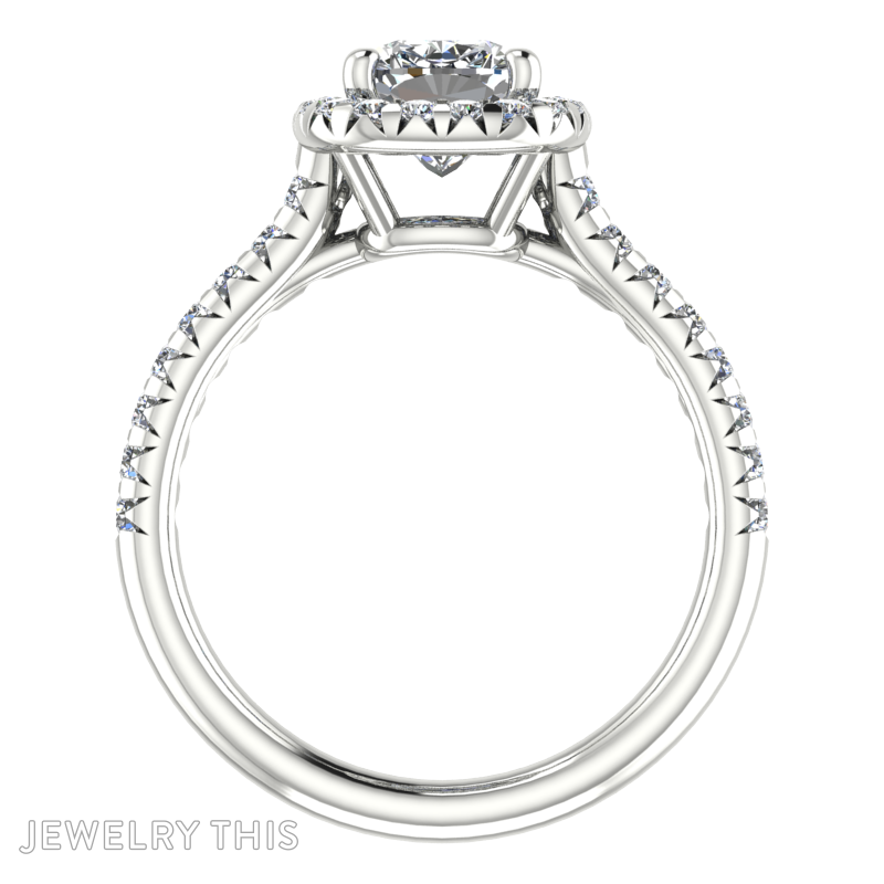 Contemporary Cushion Cut Engagement Ring » Custom Jewelry by Jewelrythis