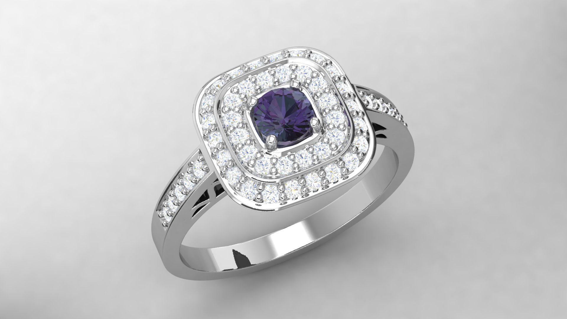 Double Halo Diamond Cocktail Ring » Custom Jewelry by Jewelrythis