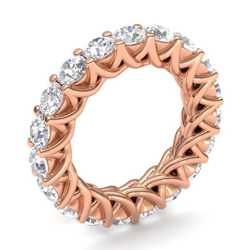 Trellis Pavé Diamond Eternity Band » JewelryThis Custom Jewelry