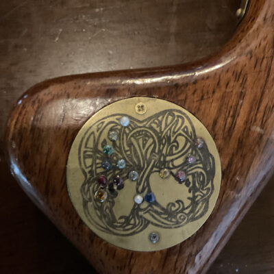 David's custome cane with a custom family tree engraving
