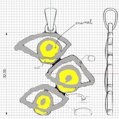 Technical design sketch by JewelryThis