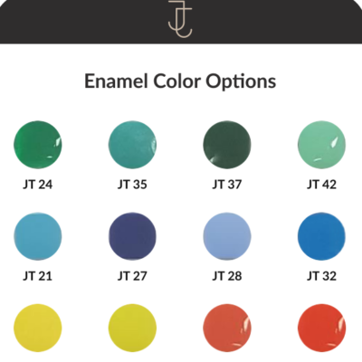 Color selection time: We Have a wide range of enamel colors available to choose from.