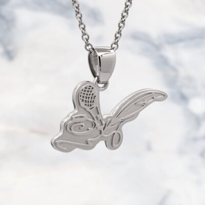 Finished silver Pen2Mic Pendant