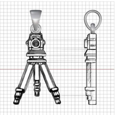 Concept sketch by JewelryThis showing Design Option 2 - Cut out design