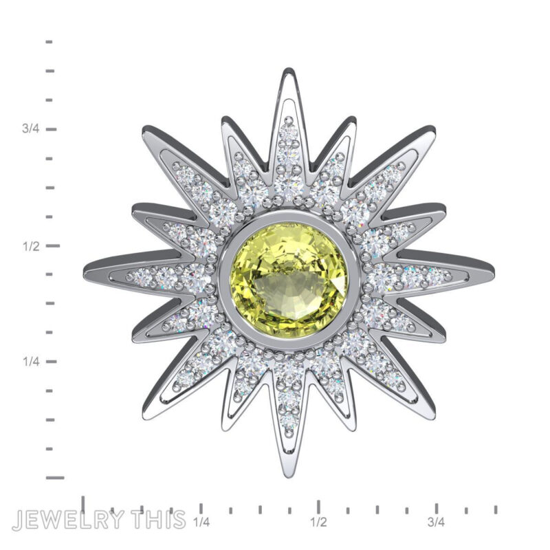 custom yellow sapphire pendant