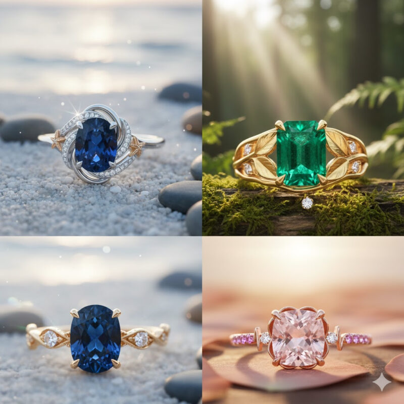 Color gemstone ideas for engagement rings 