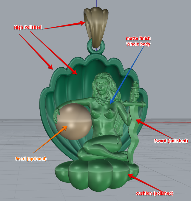 3D model of the Oceana’s Pearl Pendant by JewelryThis