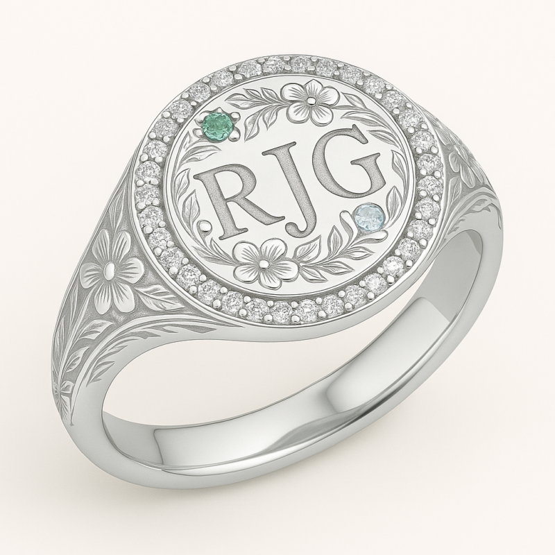 Ai inspired family signet ring 