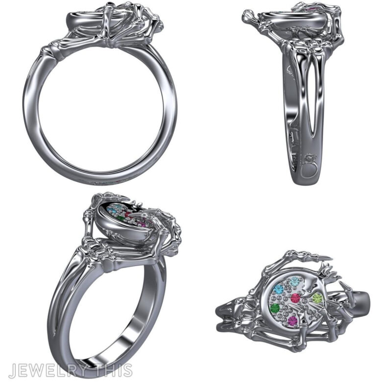 Photo -realistic render of the ring design