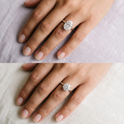 Oval and Round Diamond Engagement Ring Options