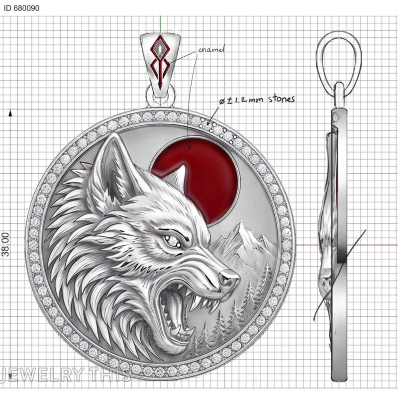 Technical sketch of what is possible in jewelry design