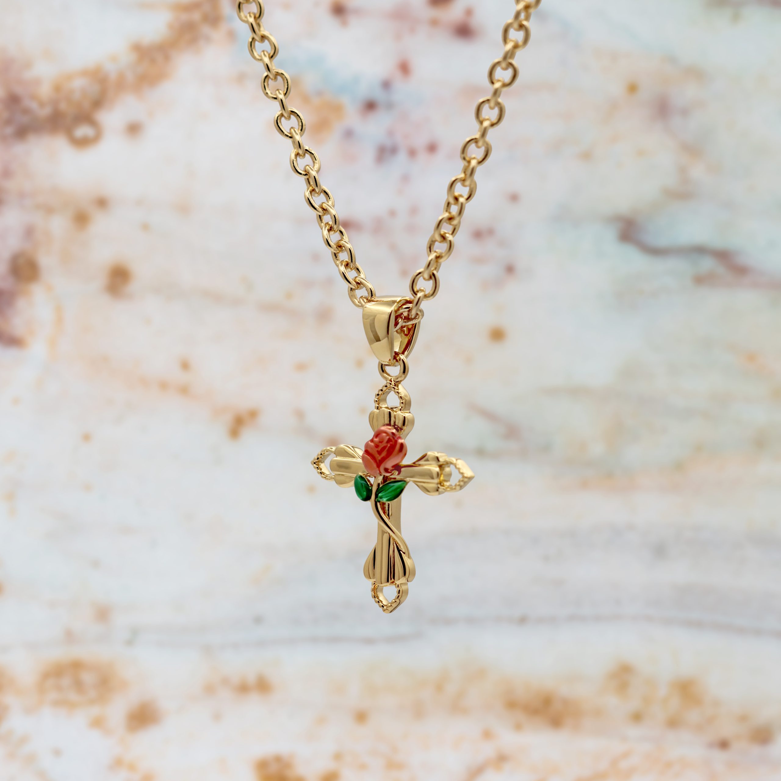 Rose Cross Pendant » JewelryThis Custom Jewelry