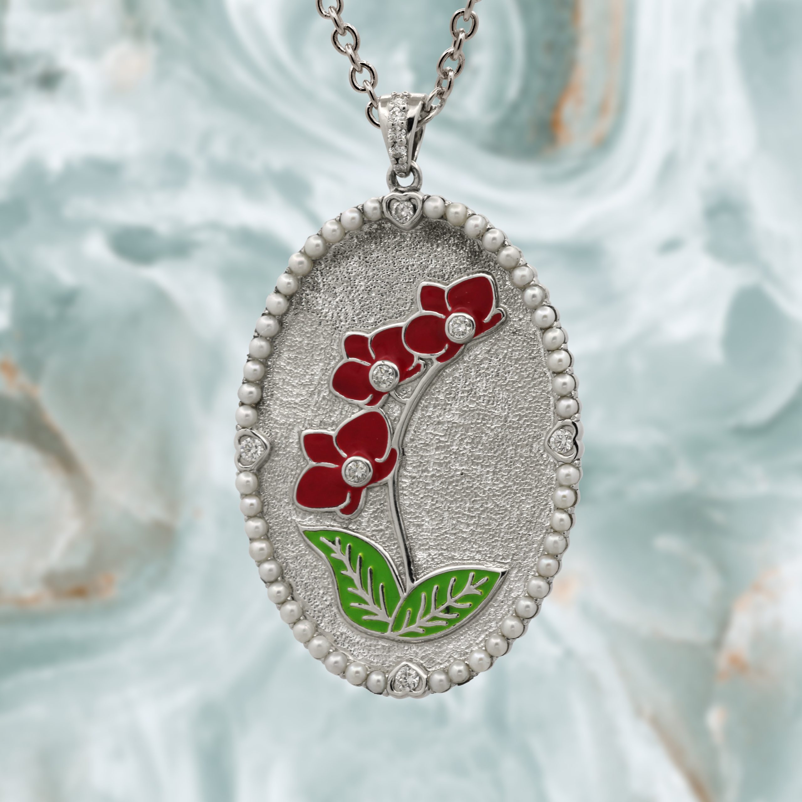 Pink Flower Pendant » JewelryThis Custom Jewelry