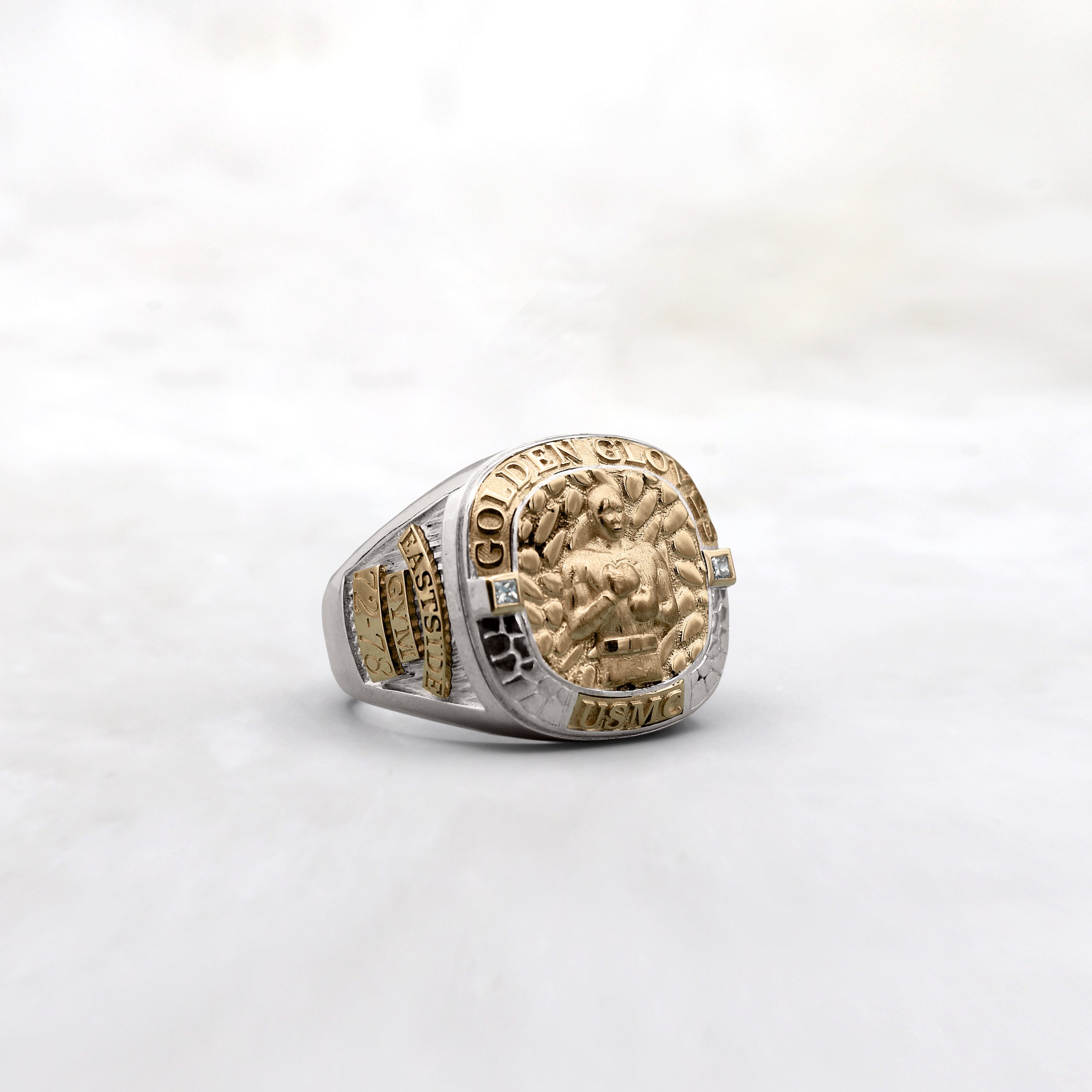 Golden Boxing Gloves Ring » JewelryThis Custom Jewelry