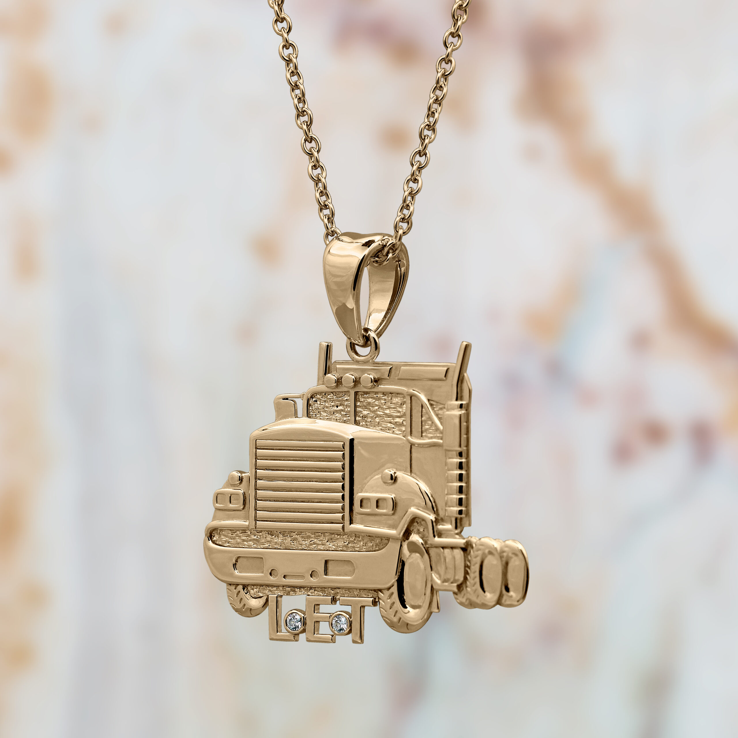 Semi-Truck Road Warrior Pendant » JewelryThis Custom Jewelry