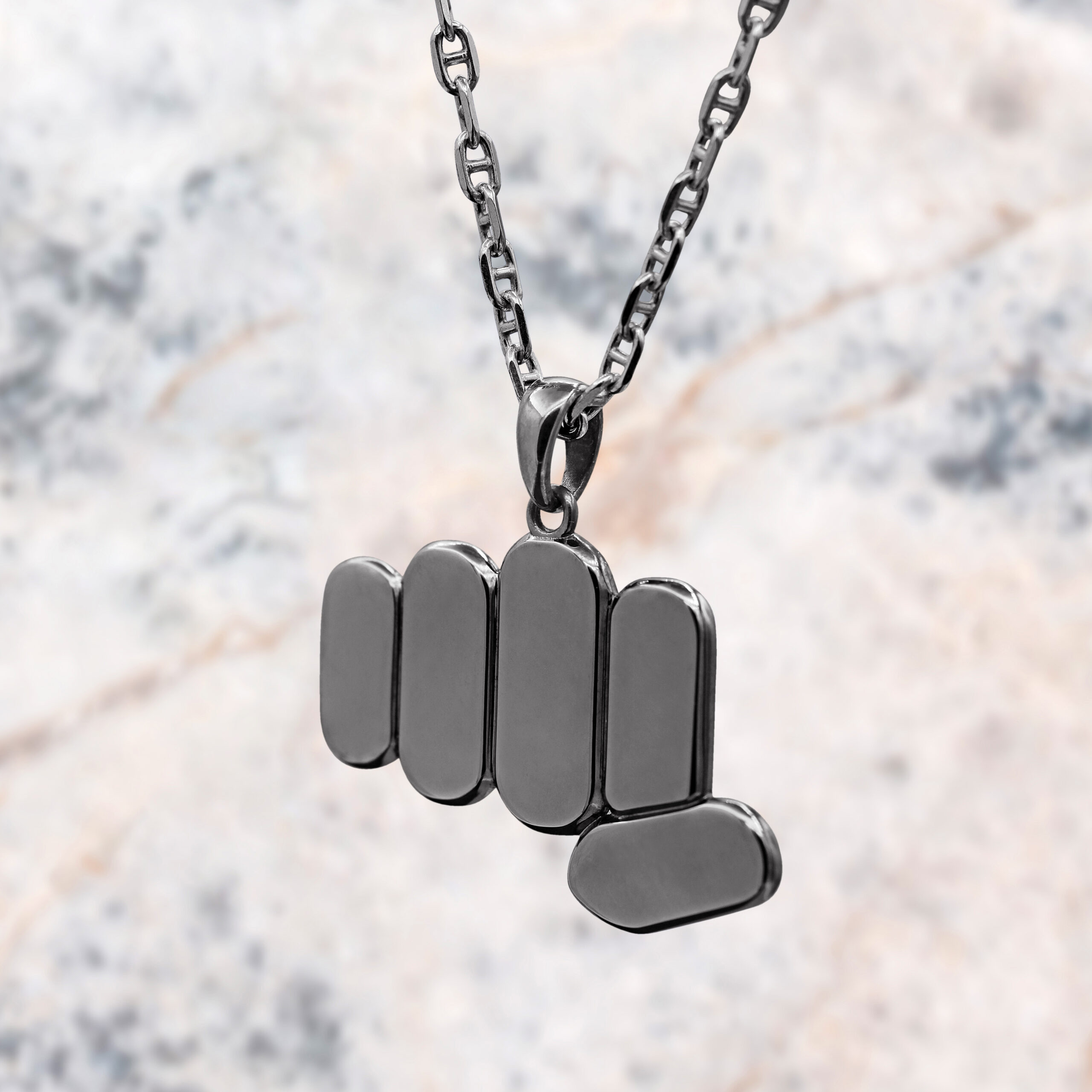 Fist Chain Rings Fist Pendant » JewelryThis - Custom Jewelry
