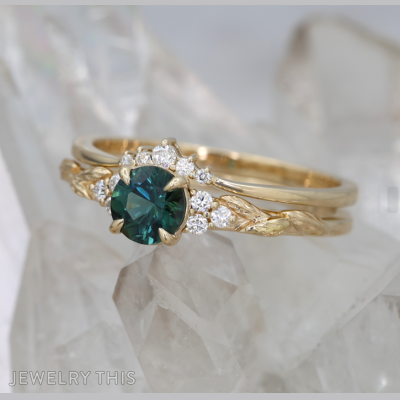 Green Sapphire Engagement Ring