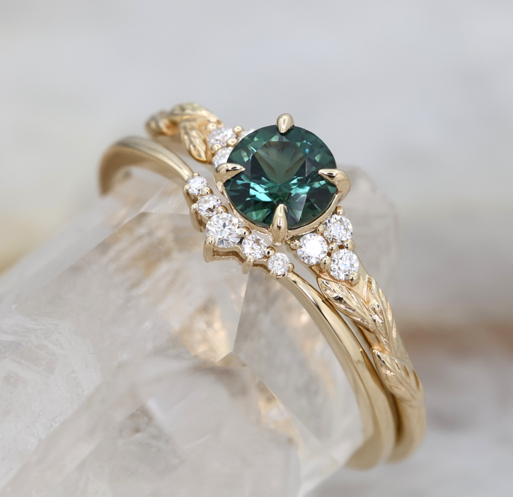 Green Sapphire Engagement Ring
