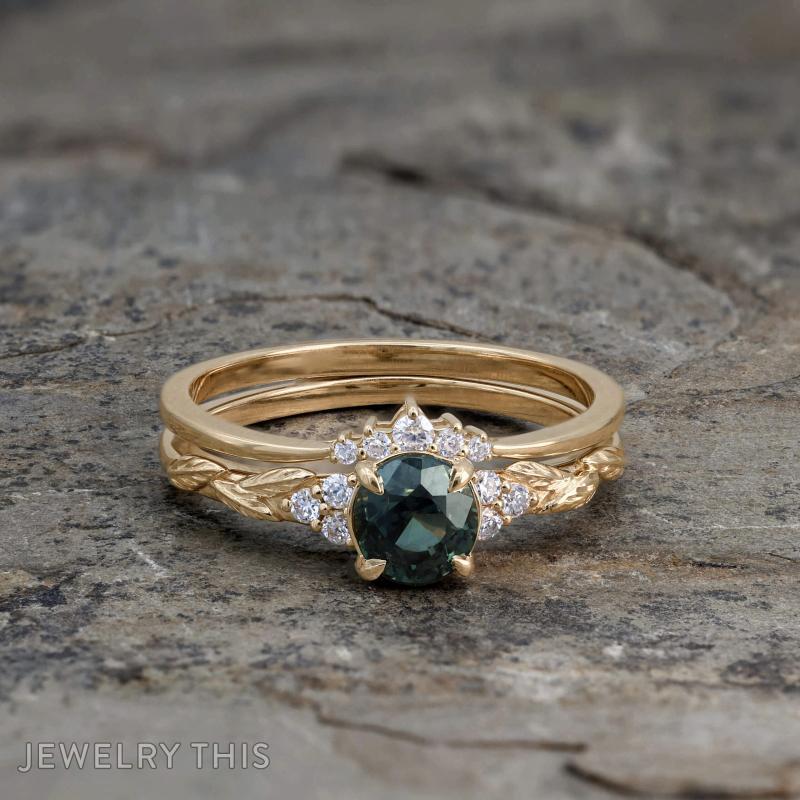 Green Sapphire Engagement Ring
