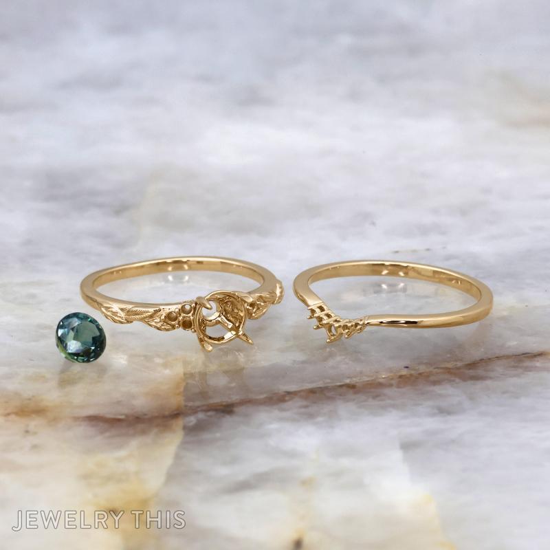 Green Sapphire Engagement Ring