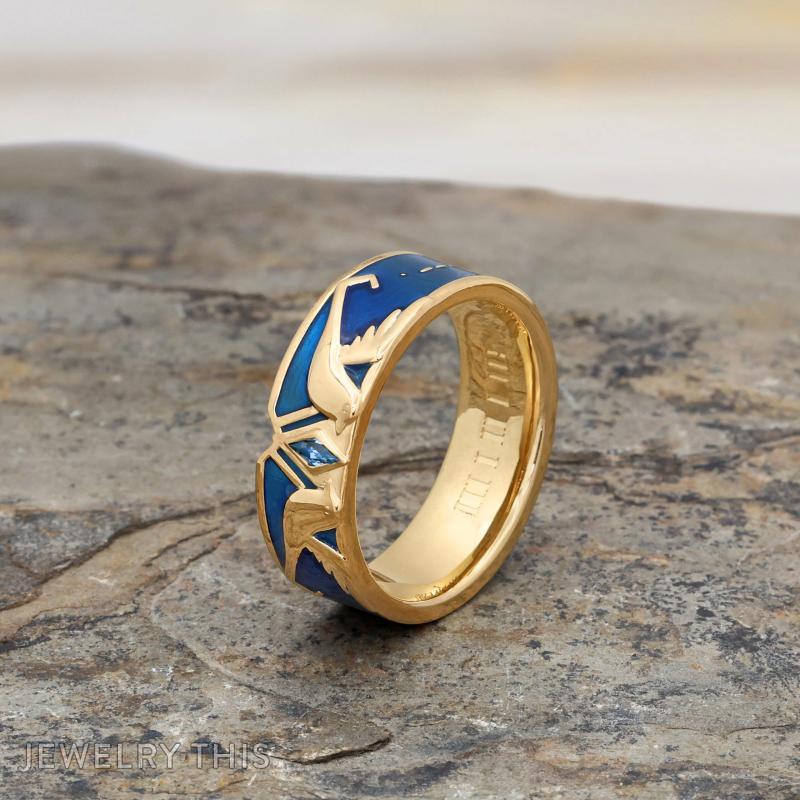 Gemstone Enamel Band