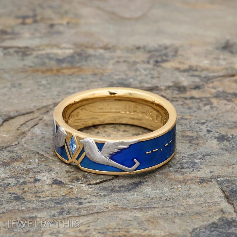 Gemstone Enamel Band