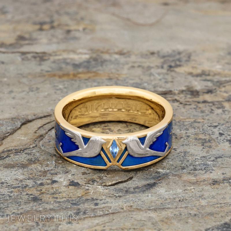 Gemstone Enamel Band