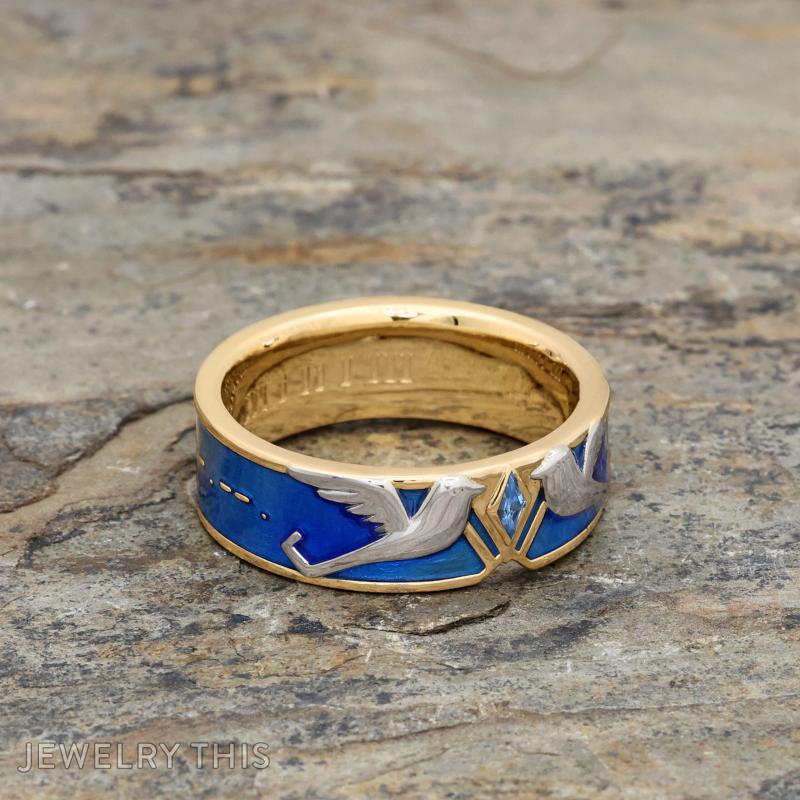 Gemstone Enamel Band