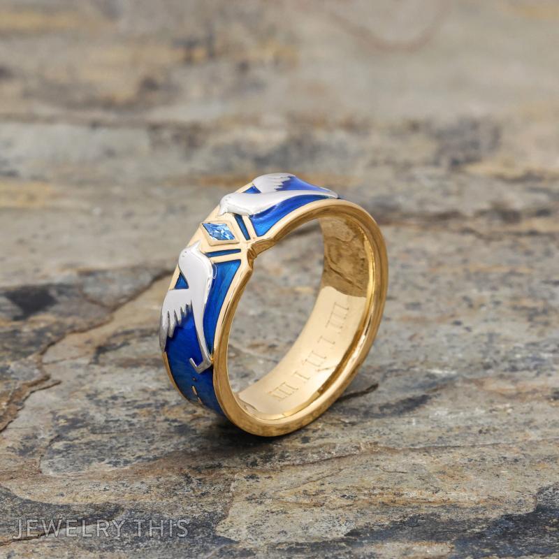 Gemstone Enamel Band