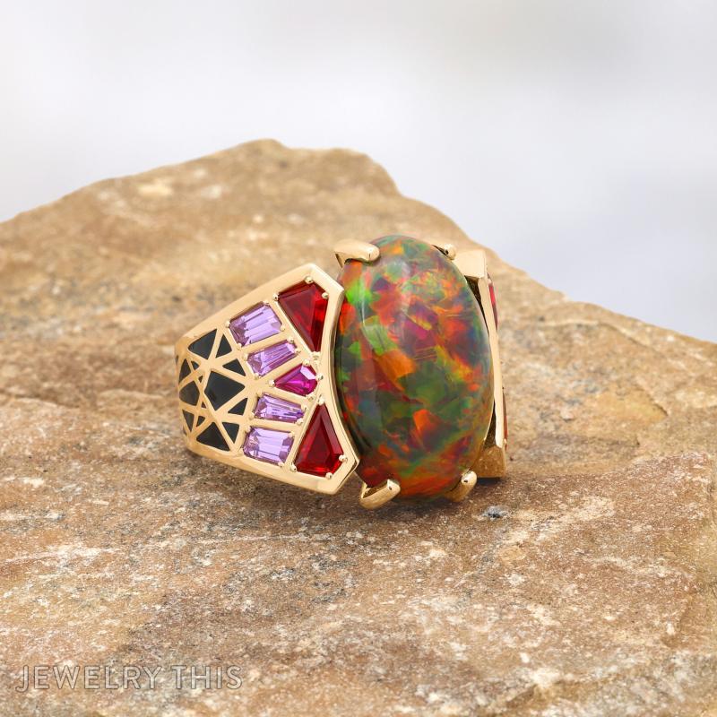opal artdeco geometric mens