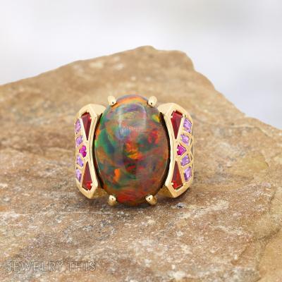 opal artdeco geometric mens