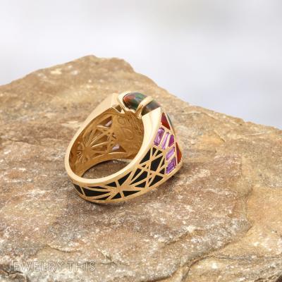 opal artdeco geometric mens