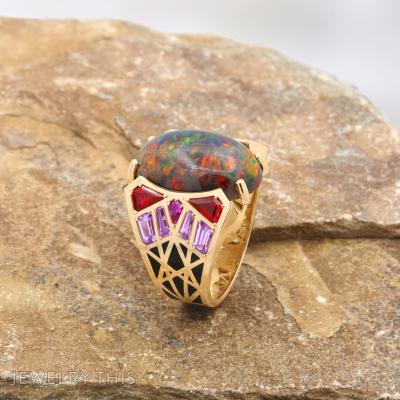 opal artdeco geometric mens