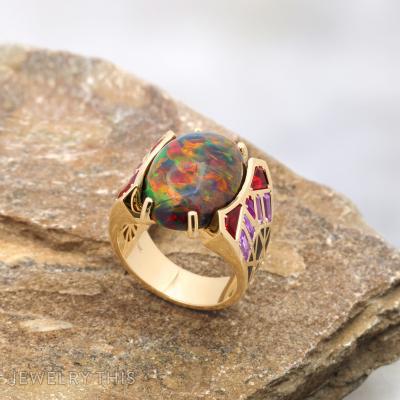 opal artdeco geometric mens