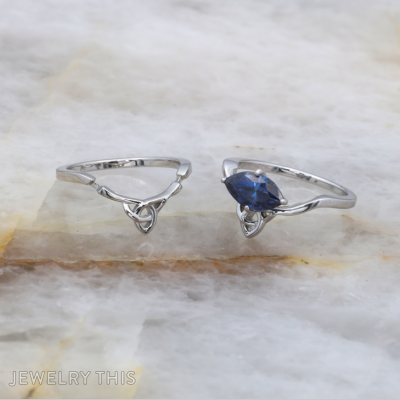 celtic celticknot spinel ringset