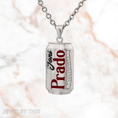 Bedazzled Diet Coke Charm Necklace