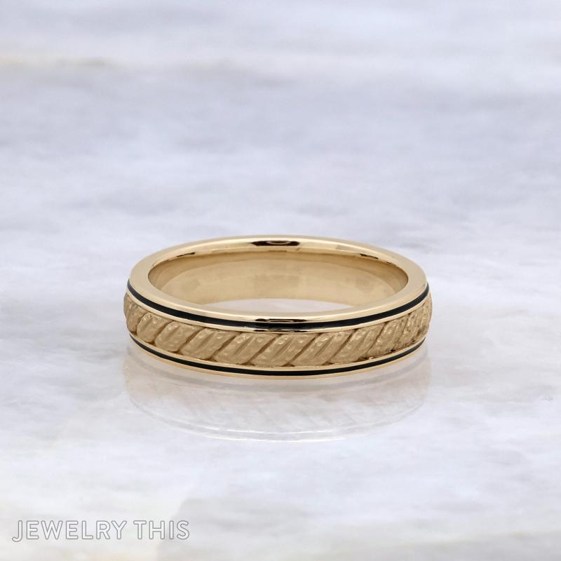 uni enamel sushi ring gold