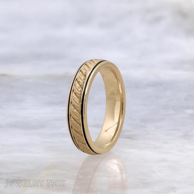 uni enamel sushi ring gold