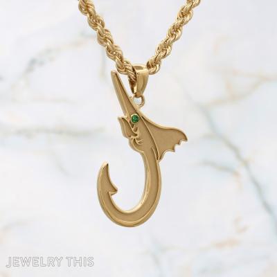 Irish Ayes Fish Hook Pendant