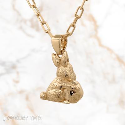 Little Pea and Bunny Necklace