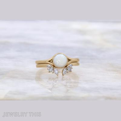 Bronze and Opal Ring set