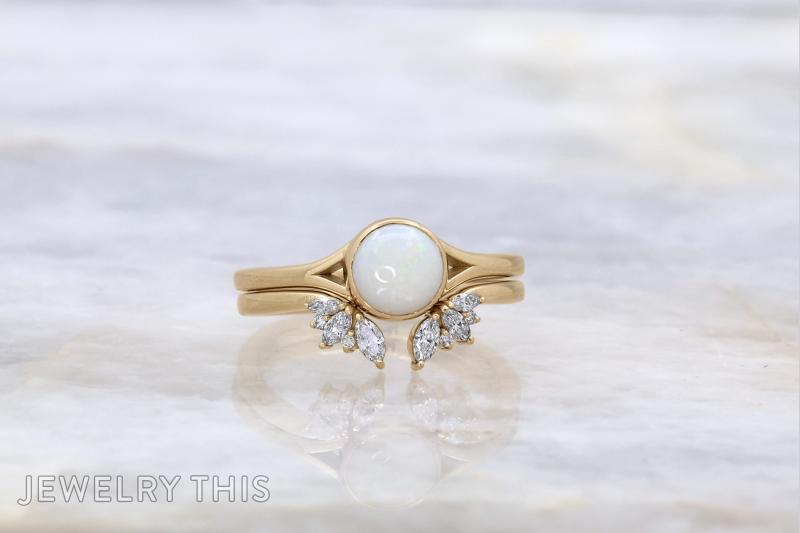 Bronze and Opal Ring set