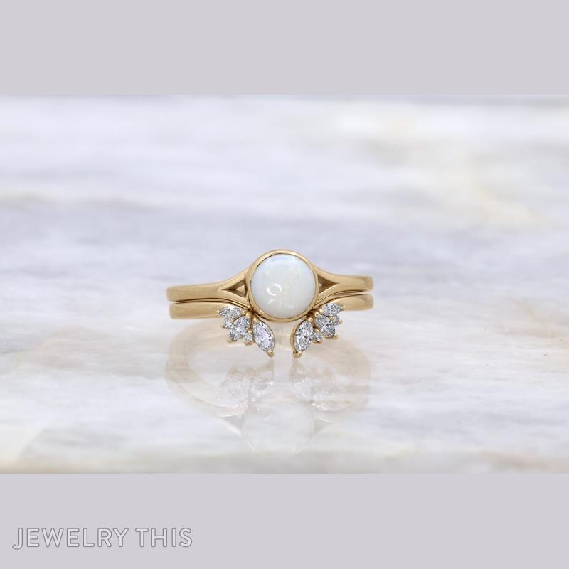 Bronze and Opal Ring set