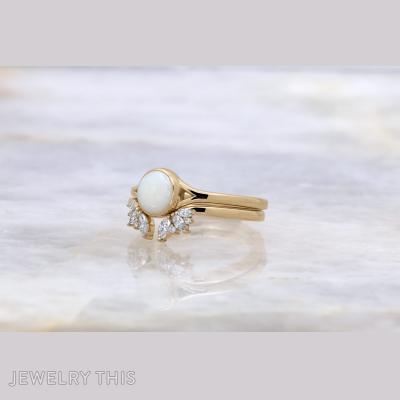 Bronze and Opal Ring set