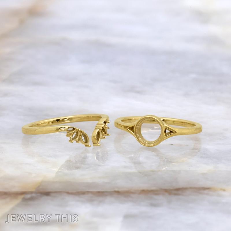 Bronze and Opal Ring set
