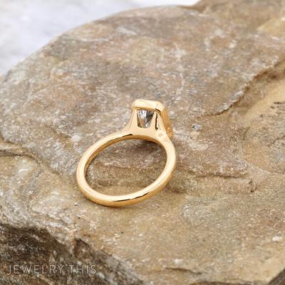 radiant yellow gold solitaire
