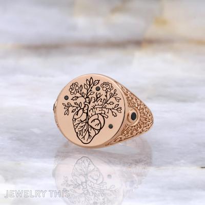rose gold heart symbol