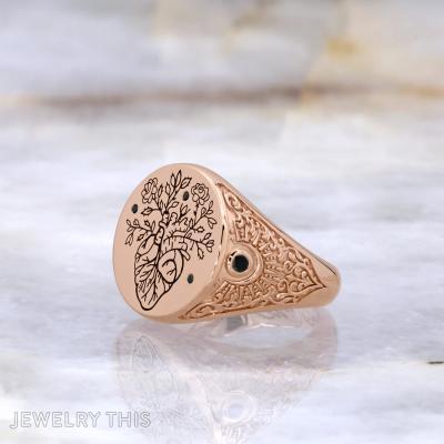rose gold heart symbol