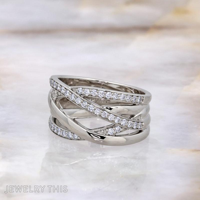 wide criss cross ring